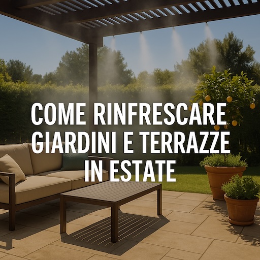 Come rinfrescare giardini e terrazze in estate